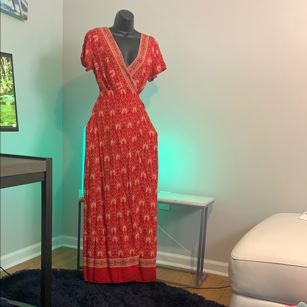 Red Floral Jumpsuit